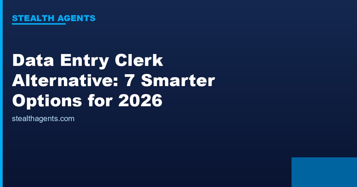 Data entry clerk alternative options compared for 2026