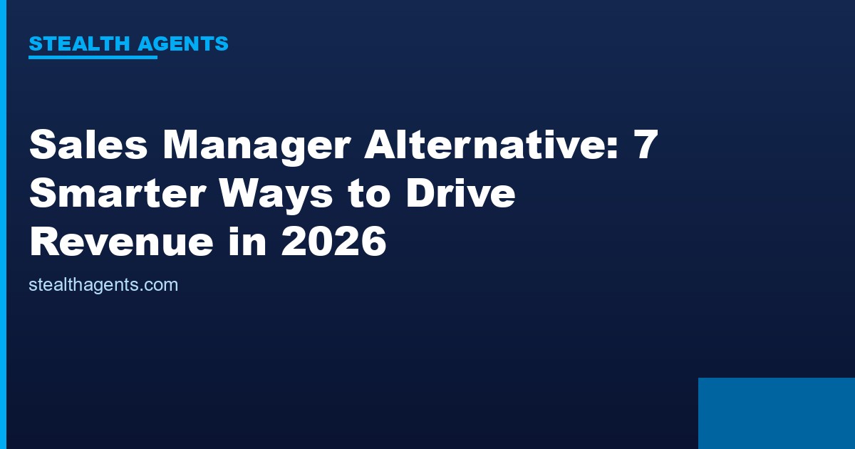 Sales manager alternative options compared for 2026