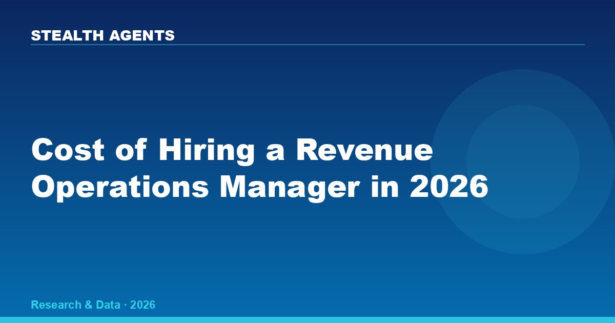 Cost of Hiring a Revenue Operations Manager in 2026: Salaries, Fees, and Total Costs