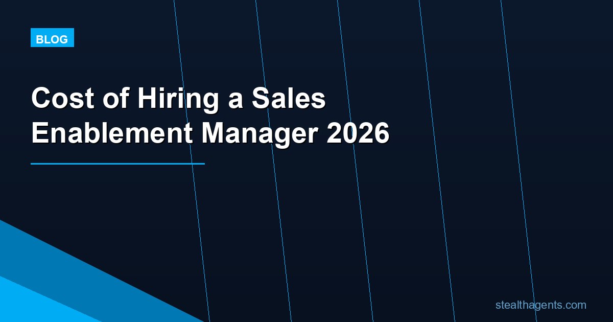 Cost of Hiring a Sales Enablement Manager in 2026: Salary, Benefits, and Year-One Cost Data