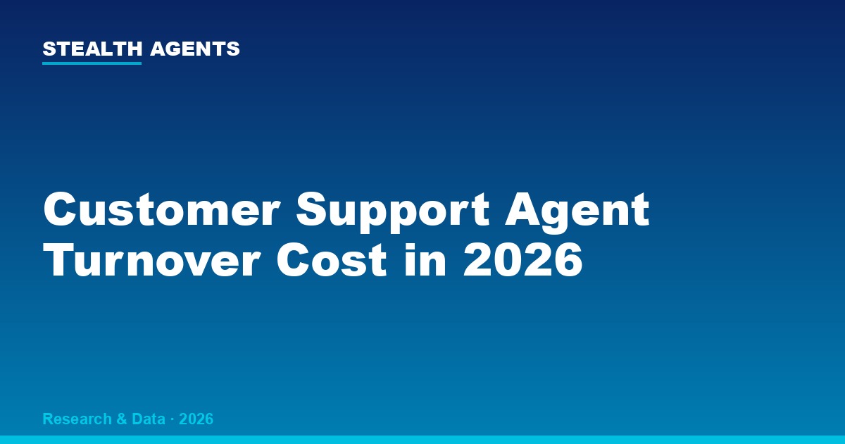 Customer support agent turnover cost 2026: separation, replacement, training, and productivity costs