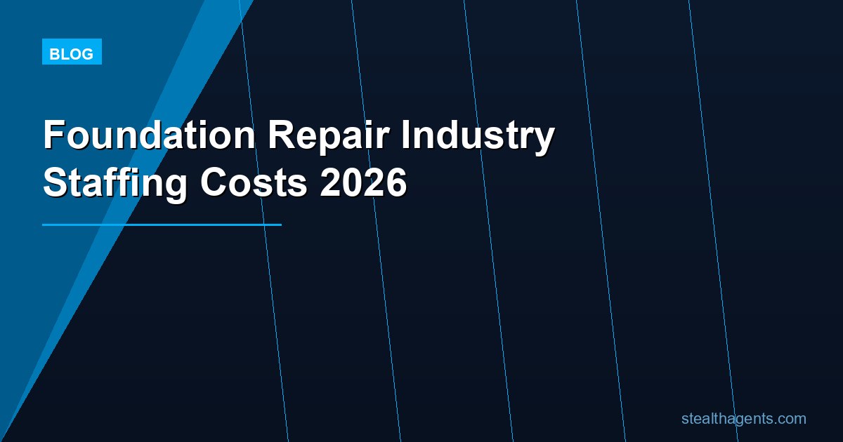 Foundation repair industry staffing costs 2026: wages, technician shortage & hiring data