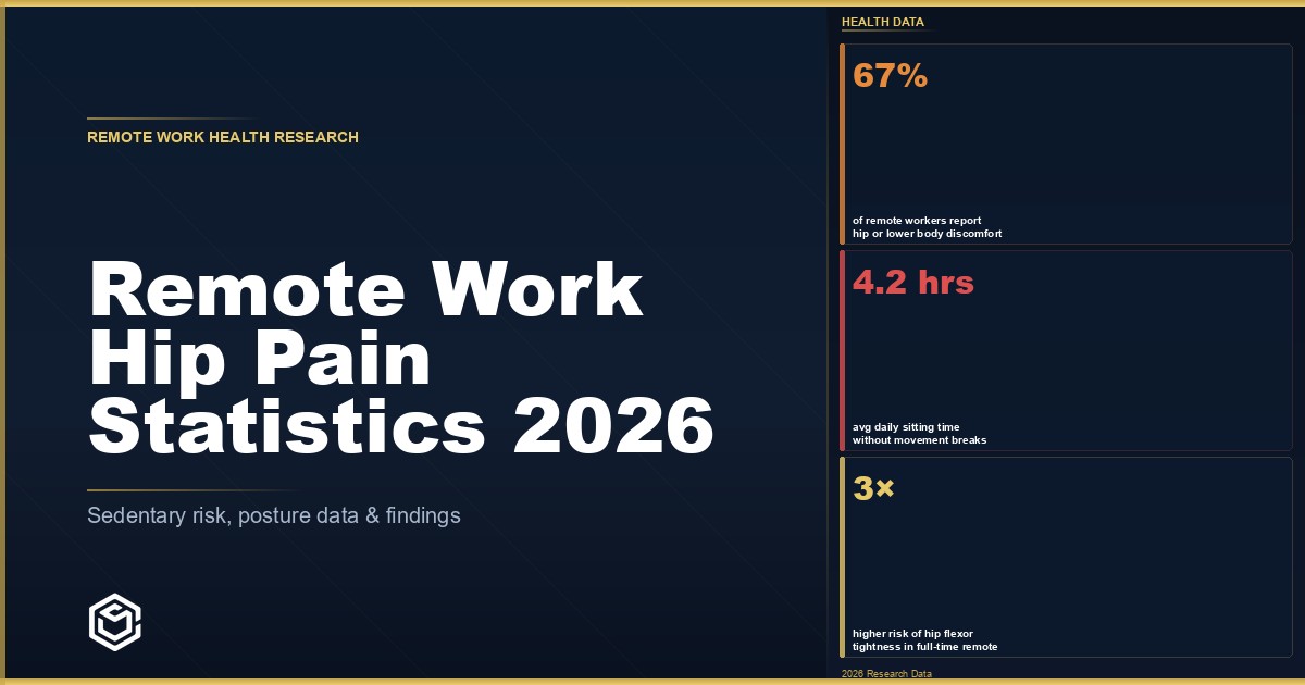 Remote Work Hip Pain Statistics 2026: Prevalence, Causes & Risk Data