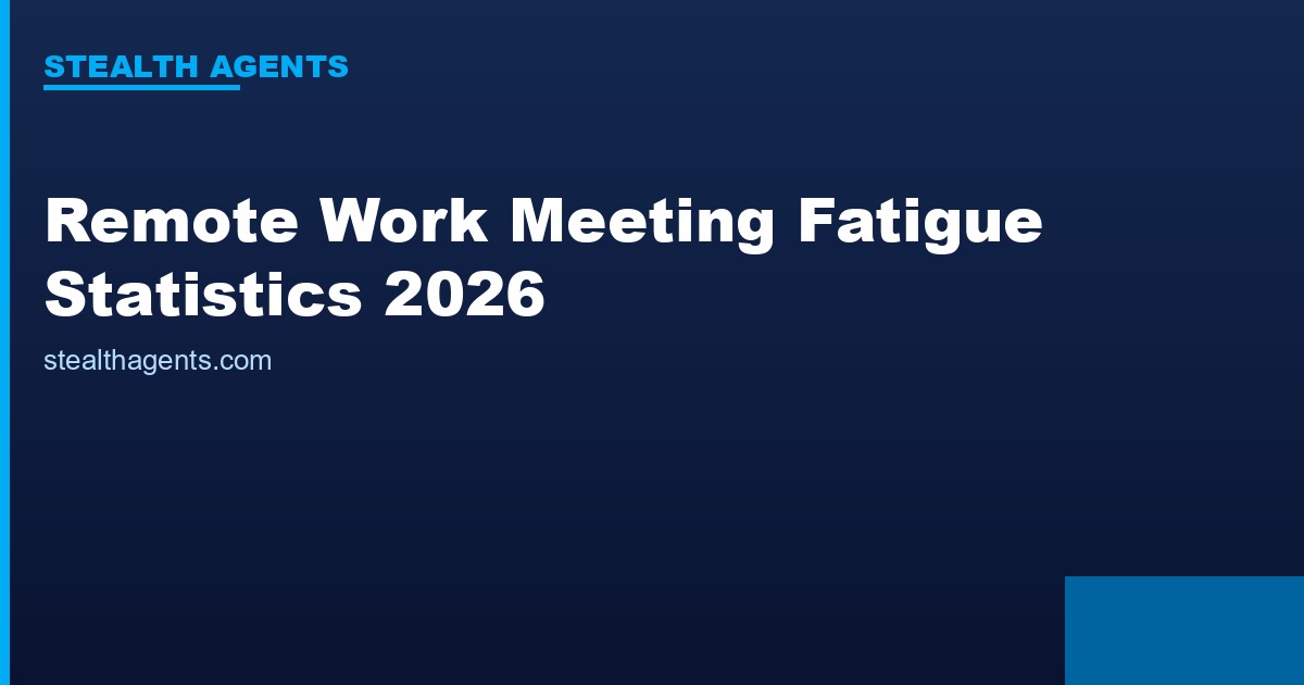 Remote Work Meeting Fatigue Statistics 2026: Meeting Load, Zoom Fatigue, and Productivity Data