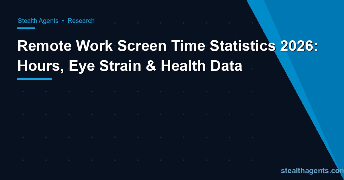 Remote Work Screen Time Statistics 2026: Hours, Eye Strain & Health Data