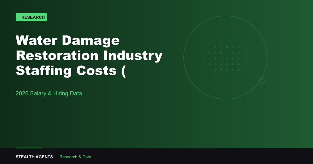 Water damage restoration industry staffing costs 2026: wages and labor data