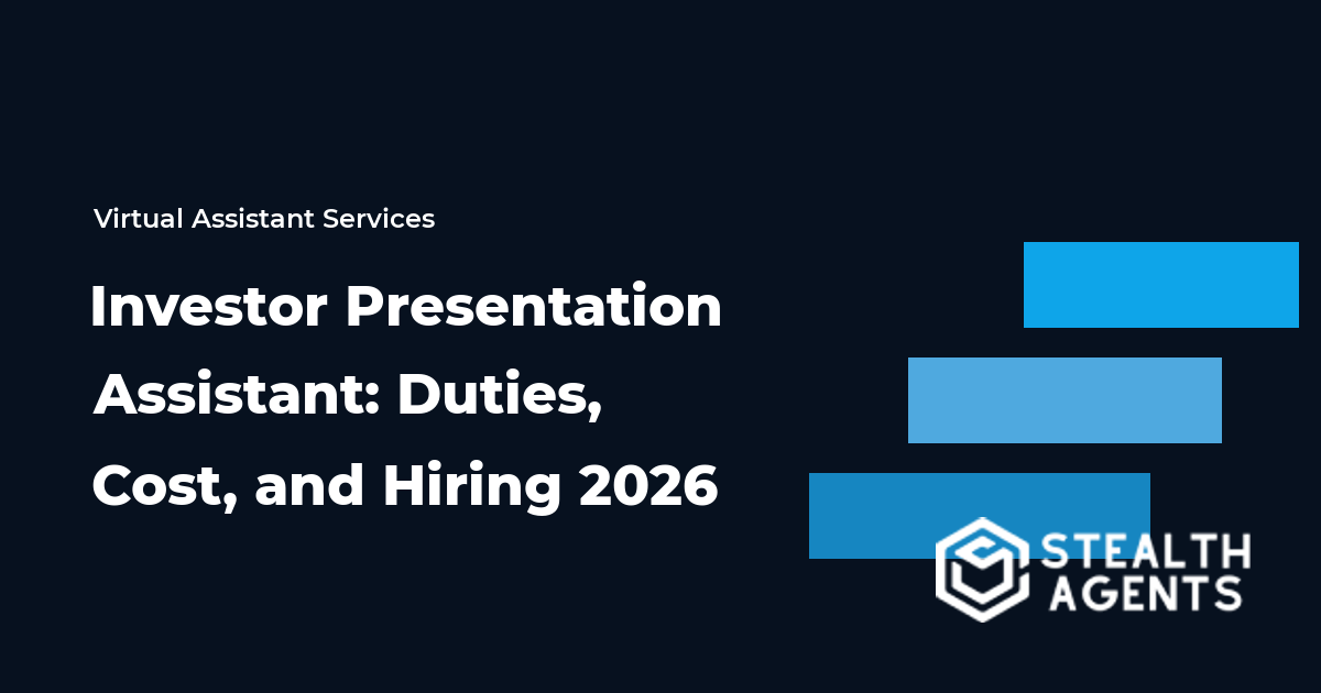 Investor Presentation Assistant: Duties, Cost, and Hiring 2026