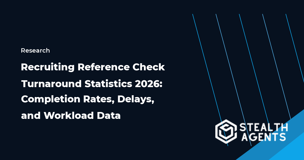 Recruiting reference check turnaround statistics for completion, delay, and workload
